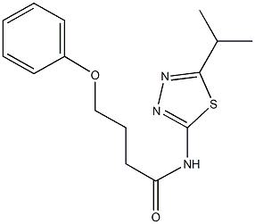 N-(5-isopropyl-1,3,4-thiadiazol-2-yl)-4-phenoxybutanamide Struktur