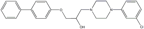 1-([1,1'-biphenyl]-4-yloxy)-3-[4-(3-chlorophenyl)-1-piperazinyl]-2-propanol Struktur