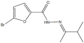 5-bromo-N'-(1,2-dimethylpropylidene)-2-furohydrazide Struktur