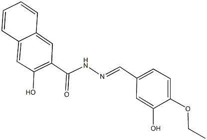 N'-(4-ethoxy-3-hydroxybenzylidene)-3-hydroxy-2-naphthohydrazide Struktur