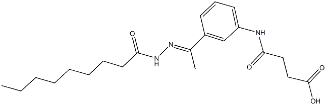 4-[3-(N-nonanoylethanehydrazonoyl)anilino]-4-oxobutanoic acid Struktur