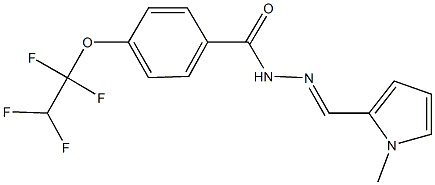 N'-[(1-methyl-1H-pyrrol-2-yl)methylene]-4-(1,1,2,2-tetrafluoroethoxy)benzohydrazide Struktur