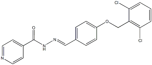 N'-{4-[(2,6-dichlorobenzyl)oxy]benzylidene}isonicotinohydrazide Struktur