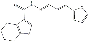 N'-[3-(2-furyl)-2-propenylidene]-4,5,6,7-tetrahydro-1-benzothiophene-3-carbohydrazide Struktur