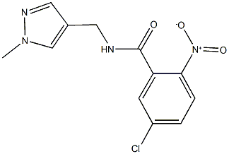 5-chloro-2-nitro-N-[(1-methyl-1H-pyrazol-4-yl)methyl]benzamide Struktur