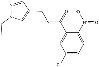 5-chloro-N-[(1-ethyl-1H-pyrazol-4-yl)methyl]-2-nitrobenzamide Struktur