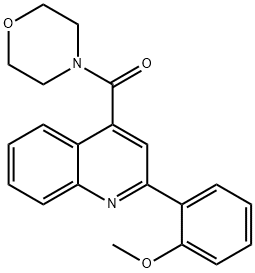 methyl 2-[4-(4-morpholinylcarbonyl)-2-quinolinyl]phenyl ether Struktur