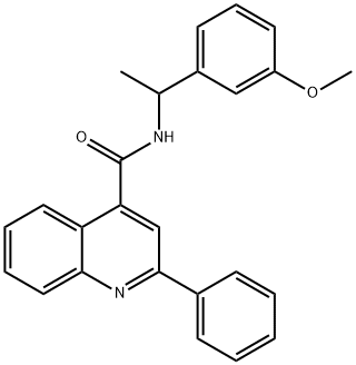 N-[1-(3-methoxyphenyl)ethyl]-2-phenyl-4-quinolinecarboxamide Struktur