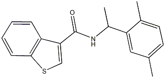 N-[1-(2,5-dimethylphenyl)ethyl]-1-benzothiophene-3-carboxamide Struktur