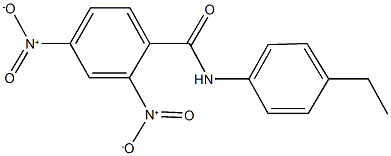 N-(4-ethylphenyl)-2,4-bisnitrobenzamide Struktur