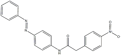 2-{4-nitrophenyl}-N-[4-(phenyldiazenyl)phenyl]acetamide Struktur