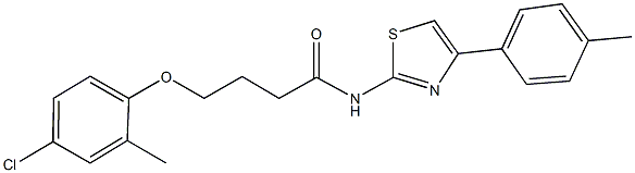 4-(4-chloro-2-methylphenoxy)-N-[4-(4-methylphenyl)-1,3-thiazol-2-yl]butanamide Struktur