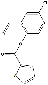 4-chloro-2-formylphenyl thiophene-2-carboxylate Struktur