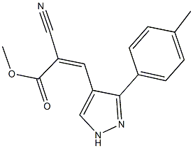 methyl 2-cyano-3-[3-(4-methylphenyl)-1H-pyrazol-4-yl]acrylate Struktur