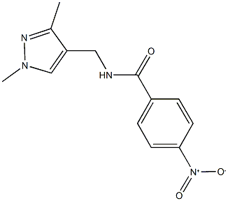 N-[(1,3-dimethyl-1H-pyrazol-4-yl)methyl]-4-nitrobenzamide Struktur