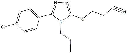 3-{[4-allyl-5-(4-chlorophenyl)-4H-1,2,4-triazol-3-yl]sulfanyl}propanenitrile Struktur