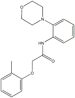 2-(2-methylphenoxy)-N-(2-morpholin-4-ylphenyl)acetamide Struktur