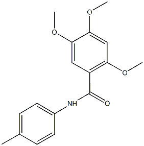 2,4,5-trimethoxy-N-(4-methylphenyl)benzamide Struktur