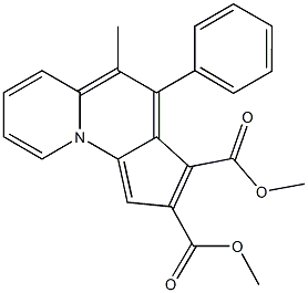 dimethyl 5-methyl-4-phenylcyclopenta[c]quinolizine-2,3-dicarboxylate Struktur