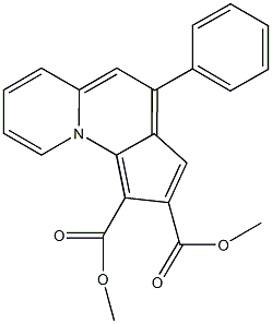 dimethyl 4-phenylcyclopenta[c]quinolizine-1,2-dicarboxylate Struktur