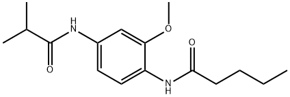 N-[4-(isobutyrylamino)-2-methoxyphenyl]pentanamide Struktur