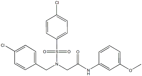 2-{(4-chlorobenzyl)[(4-chlorophenyl)sulfonyl]amino}-N-(3-methoxyphenyl)acetamide Struktur