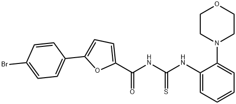 N-[5-(4-bromophenyl)-2-furoyl]-N'-(2-morpholin-4-ylphenyl)thiourea Struktur