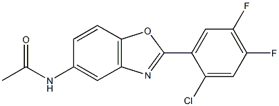 N-[2-(2-chloro-4,5-difluorophenyl)-1,3-benzoxazol-5-yl]acetamide Struktur