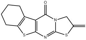 2-methylene-2,3,6,7,8,9-hexahydro-5H-[1]benzothieno[2,3-d][1,3]thiazolo[3,2-a]pyrimidin-5-one Struktur