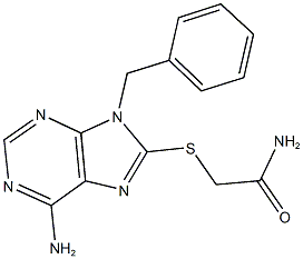 2-[(6-amino-9-benzyl-9H-purin-8-yl)sulfanyl]acetamide Struktur