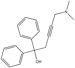 5-(dimethylamino)-1,1-diphenyl-3-pentyn-1-ol Struktur