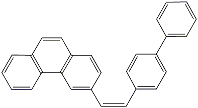 3-(2-[1,1'-biphenyl]-4-ylvinyl)phenanthrene Struktur