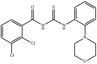 N-(2,3-dichlorobenzoyl)-N'-(2-morpholin-4-ylphenyl)thiourea Struktur