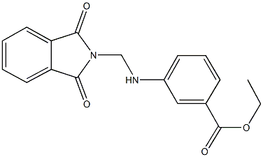 ethyl 3-{[(1,3-dioxo-1,3-dihydro-2H-isoindol-2-yl)methyl]amino}benzoate Struktur