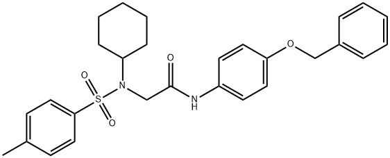 N-[4-(benzyloxy)phenyl]-2-{cyclohexyl[(4-methylphenyl)sulfonyl]amino}acetamide Struktur