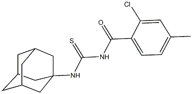 N-(1-adamantyl)-N'-(2-chloro-4-methylbenzoyl)thiourea Struktur