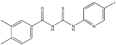 N-(3,4-dimethylbenzoyl)-N'-(5-iodo-2-pyridinyl)thiourea Struktur