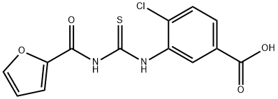 4-chloro-3-{[(2-furoylamino)carbothioyl]amino}benzoic acid Struktur