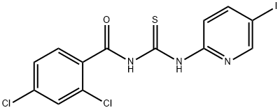 N-(2,4-dichlorobenzoyl)-N'-(5-iodo-2-pyridinyl)thiourea Struktur