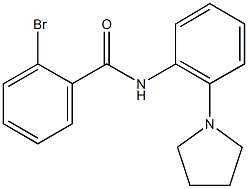 2-bromo-N-[2-(1-pyrrolidinyl)phenyl]benzamide Struktur