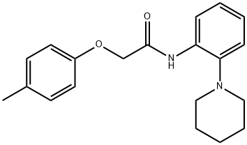 2-(4-methylphenoxy)-N-[2-(1-piperidinyl)phenyl]acetamide Struktur