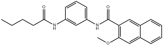 3-methoxy-N-[3-(pentanoylamino)phenyl]-2-naphthamide Struktur