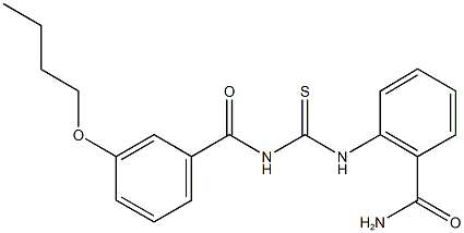 2-({[(3-butoxybenzoyl)amino]carbothioyl}amino)benzamide Struktur