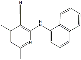 4,6-dimethyl-2-(1-naphthylamino)nicotinonitrile Struktur