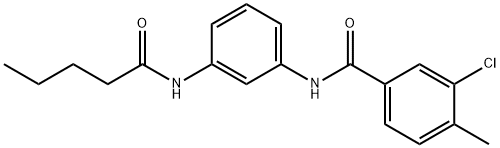 3-chloro-4-methyl-N-[3-(pentanoylamino)phenyl]benzamide Struktur