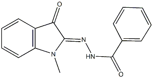 N'-(1-methyl-3-oxo-1,3-dihydro-2H-indol-2-ylidene)benzohydrazide Struktur