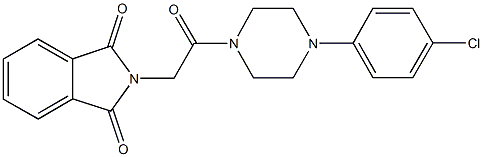 2-{2-[4-(4-chlorophenyl)piperazin-1-yl]-2-oxoethyl}-1H-isoindole-1,3(2H)-dione Struktur