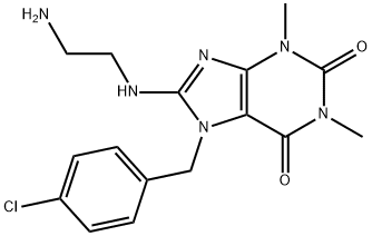 8-[(2-aminoethyl)amino]-7-(4-chlorobenzyl)-1,3-dimethyl-3,7-dihydro-1H-purine-2,6-dione Struktur