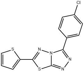 3-(4-chlorophenyl)-6-(2-thienyl)[1,2,4]triazolo[3,4-b][1,3,4]thiadiazole Struktur