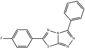 6-(4-fluorophenyl)-3-phenyl[1,2,4]triazolo[3,4-b][1,3,4]thiadiazole Struktur